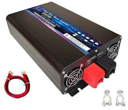 Inversor Potencia Onda Sinusoidal Pura 5000 W CC 12 V 24 V 48 V A CA 220 V Convertidor Portátil Inversor Solar para Coche Transformador Transformador(12V,220V-240V50Hz,Universal)