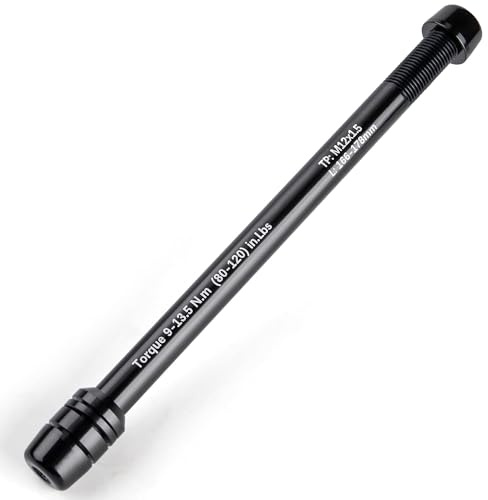 XBAIPIN 12mm Steckachse Fahrradanhänger, M12 x 1.0/1.5/1.75 Steckachse Fahrrad, Fahrrad Achse Hinterrad, 166-178 mm Verstellbar Steckachsenadapter Anhänger, für Rennrad und Trekkingrad