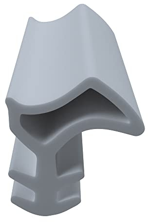 DIWARO® Stahlzargen-Dichtung SZ077 | weiß, braun oder grau | 5 lfm für Haus- und Innentüren. Zum Schallschutz und abdichten der Tür. Bestehend aus TPE (Thermoplastischen Elastomer) (grau)