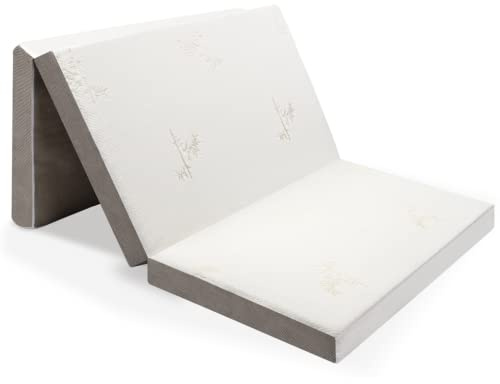 Milliard Materasso Pieghevole - Materasso Singolo in Schiuma Memory Foam - Materasso Pieghevole Antiacaro - Materasso da Viaggio, Campeggio (Piccolo Materasso Singolo, 75 x 190 x 10 cm)