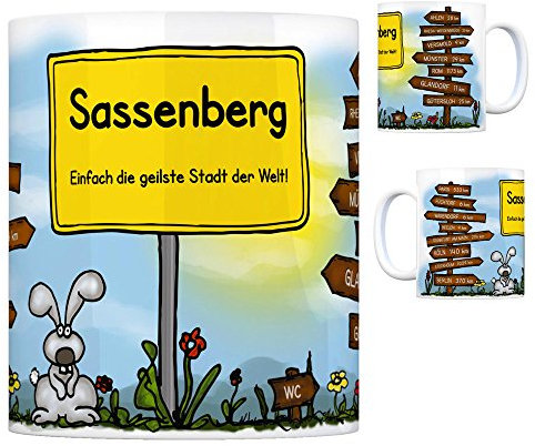 Sassenberg Westfalen - Einfach die geilste Stadt der Welt Kaffeebecher Tasse Kaffeetasse Becher Mug Teetasse Büro Stadt-Tasse Städte-Kaffeetasse Lokalpatriotismus Spruch kw Köln Ahlen Paris Füchtorf