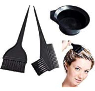 Cotton Fly 3 Pcs Professional Salon Hair Coloring Dyeing Kit - Dye Brush & Comb/Mixing Bowl/Tint Tool by Marketing Eye USA Inc.