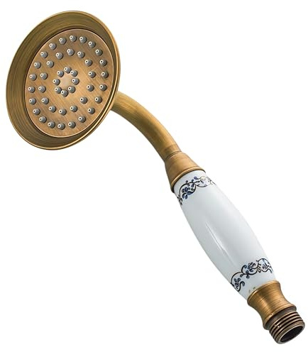 Duschkopf Duschbrause Brausekopf Handbrause Antike Messing Badezimmer Dusche Wasserhahn Zubehör 8 Regenduschkopf/Handbrause / 150cm Schlauch/Winkelventil/Halterung-2