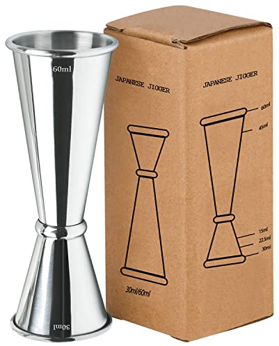 2 Piezas Vaso Medidor para Cócteles, Taza de Cóctel, Taza Medidora de Barra, Juego Tazas Medida Cóctel, Juego de Tazas Medidoras Doble Espíritu Onzas Transparentes, para Bar, Fiesta, Coctelera