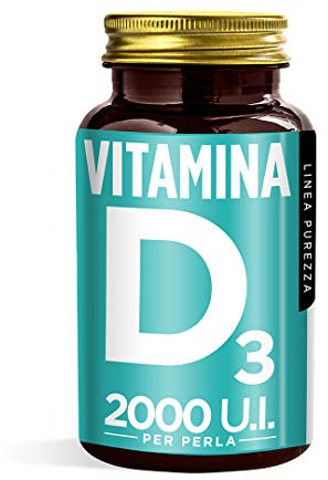 Vitamina D3 2000 UI - 365 perle softgels - 1 anno di fornitura - 50 mcg per perla - Integratore Vitamin D3 ad Alto Dosaggio - Colecalciferolo Vitamina D per Ossa Denti Muscoli Difese Immunitarie