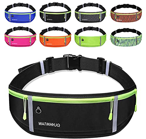 WATMHHJQ Marsupio da Corsa per Cellulare, Impermeabile, per Escursioni, Fitness, Viaggi, Corsa, Pocking, Accessori (nero)