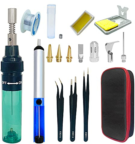 Welding Tools and Accessories for Pipe 1300 Celsius Butane Gas Welding Soldering Irons，Welding Pen Burner Blow Torch，Gas Soldering Iron Cordless Butane Tip Tool，