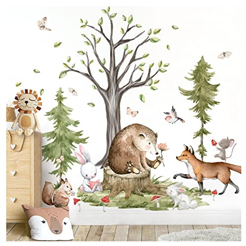 Grandora Wandsticker Waldtiere Kinderzimmer Wandaufkleber Wandtattoo DL798-2
