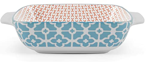 H&H 7946320 Pirofila Quadra Full Decoration, Porcellana, cm 20