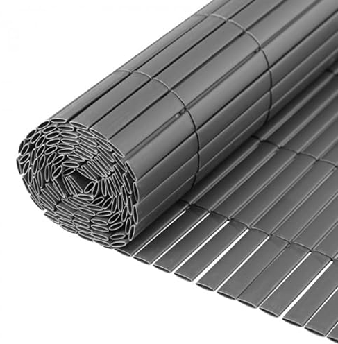 Balkon Sichtschutz 100x200 cm - PVC Sichtschutzmatte - Sichtschutz Zaun - Sichtschutz Garten, Terrasse - Sonnenschutz Balkon - runden Röhrchen - Zaun Garten - Zaunblende - Zaunverkleidung