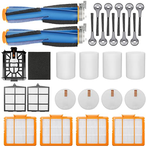 Replacement Parts for Shark AI AV2511AE AV2501S AV2610WA AV2501AE RV2502AE RV2610WA UR2500SR RV2520 AV2510 AI Ultra Robot Vacuum Cleaner Accessories Kits. Main Brush,HEPA Filter,Foam Filter,Side Brush
