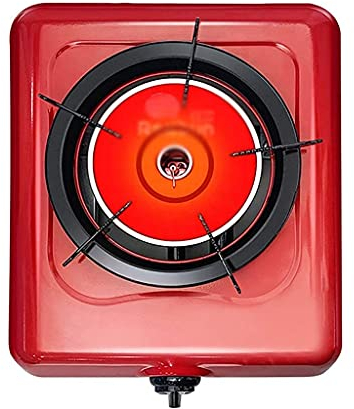 Estufa De Camping, Estufa De Gas Infrarroja Portátil 1 Quemador Wok Cocina De Gas De Acero Inoxidable con Dispositivo De Protección contra Apagado [Clase De Energía A+] [Clase De E