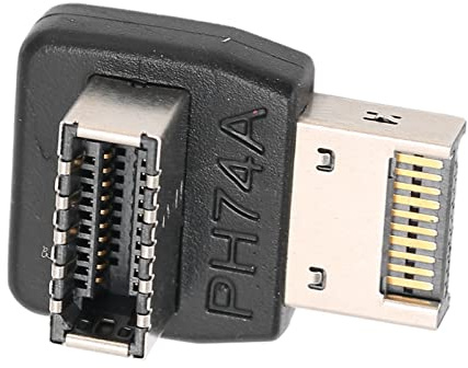 KIMISS Adattatore USB3.1 TIPO E e connettore pannello frontale USB, gomito sterzante a 90 gradi per scheda madre del computer (PH74A)