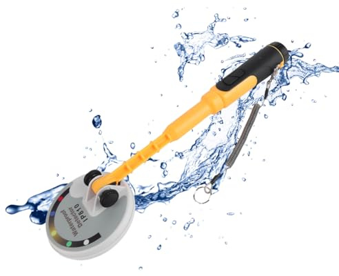 WOOXGEHM Metal Detector Subacqueo Portatile Impermeabile, Luce Sonora e Modalità Allarme Vibrazione, 30-60 Metri Subacquei
