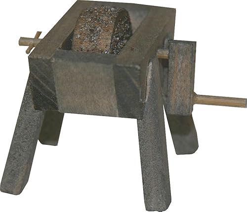 FADEDA Chevalet de meulage - Hauteur : 4 cm - Peinte à la main - Figurines de crèche détaillées - Décoration de table de Noël - Accessoires de crèche
