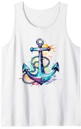 Vintage Anker maritimes Design für Kapitän Seemann Tank Top