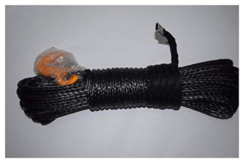 BomDog Abschleppseil, Schwarzes 8 Mm X 30 M Synthetisches Windenseil, Abschleppseil Für Autos, Spectra-Seil, Windenleine, Synthetische Seilwinde Mit Windenseil
