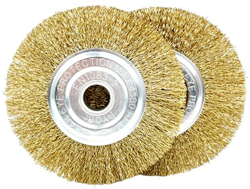 2 pcs Patio Cleaner Wire Brush for Ryobi, Wire Wheel Brush Weed 115mm | Wire Brushs Replacement Heads High-Density Steel Wheel Cleaning Brushs for Rust Removal, Drill for Angle Grinder, Trimmer