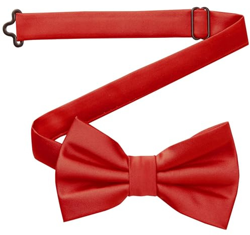 DonDon Fliege Herren handgefertigt Seiden-Look 12 x 6 cm Fliege