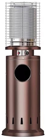 Terassenheizstrahler Außen mit Rädern, 10000W/13000W Heizleistung Gas Heizstrahler für Aussen, Herd aus Edelstahl, für Café Restaurant Innenhof Bauernhaus(L)