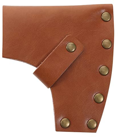 ANDRESLAD Leather Head Protective Cover for Camping Accessories Head Guard Leather for Axes for Outdoor Bushcraft Sheath