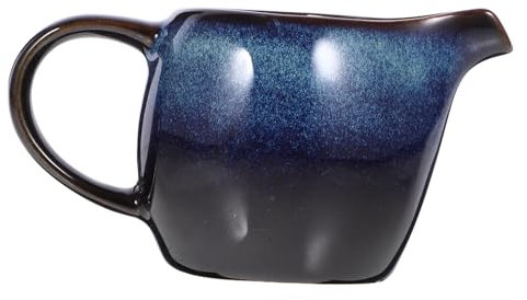 Cerámica Azul Lechera Estilo Europeo, con Asa y Vertedor