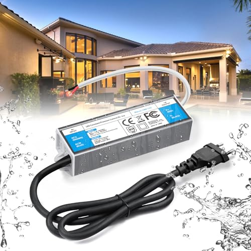 BRIMETI Transformateur 220V 12V Power Supply Alimentation 24W DC LED Driver Continu IP67 Transformer Etanche Extérieur Adaptateur 2A Transfo Controleur 220V AC à 12V DC, Pour Ruban LED