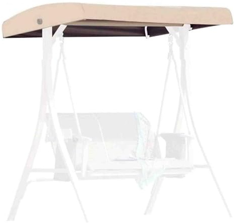 Sun Canopy for Swing - Replacement Canopy for 3-Seater Hammock, Water-Repellent and UV Protection Roof Tarpaulin for Garden Outdoor Use