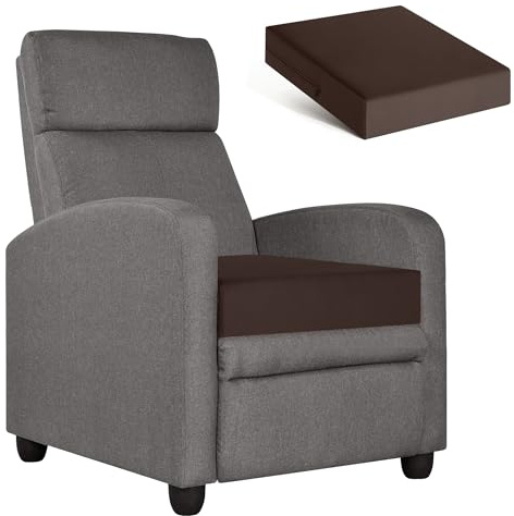 PAROLL Cuscino rialzo per poltrone, divano, sedia reclinabile, cuscino in memory foam, cuscino per sedie anziane e adulti, supporto 50 cm x 50 cm x 12,7 cm, marrone