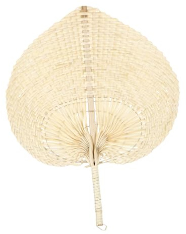 PHENOFICE Abanico de Palma Mano para Verano Portátil Abanico de Natural Decoración de Pared y Uso Doméstico