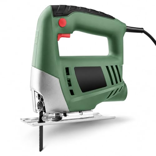 KOMBO - Seghetto Alternativo con 1 Lama, 400W - 230V, 3000 giri/min - Seghetto per Legno e Vricolage, Taglio preciso, Impugnatura Ergonomica