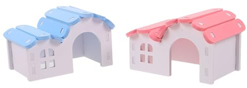 Toddmomy 2 Stück Hamsterhaus aus Kunststoff Buntes Kleintierversteck mit Schlafnest Geeignet für Hamster Mäuse und Meerschweinchen Pflegeleichtes Haustierzubehör für Kleintierkäfige