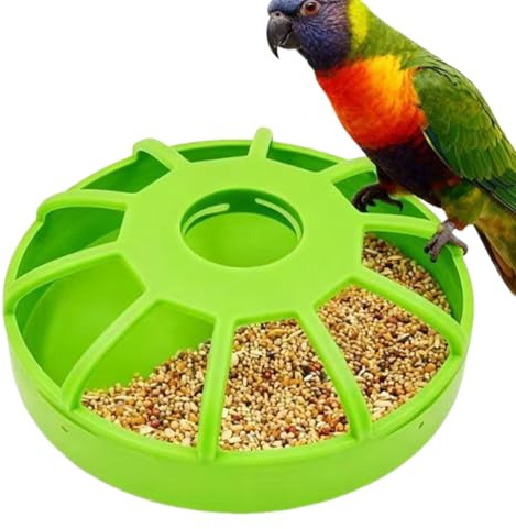 Distributore di cibo per polli - Forniture per animali domestici di grande capacità, alimentatore rotondo per pollame, per calopsitta, parrocchetto, casa, Coop, fattoria, giardino, , balcone