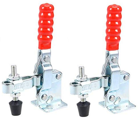MINGZE Abrazadera de Palanca, capacidad Vertical de palanca de la abrazadera rápidamente Holding Type Toggle Clamp Quick Release Hand Tool (2 piezas GH-101-D 180kg)