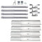 Denmay Universal Stainless Steel Adjustable Grill Burners & Crossover Tubes, Heat Plates Flame Distributor Replacement Parts for Landanm Campingaz Brinkmann 4 Burner and Other Most Grill Models, 4Pack