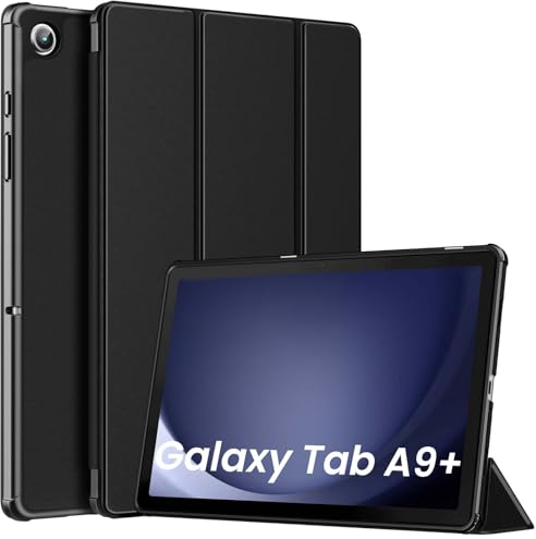 MoKo Hülle für Samsung Galaxy Tab A9+ /A9 Plus 11 2023 (SM-X210/X216/X218), Dünn Trifold Smart Tablet Ständer Schutzhülle TPU Rückseite für Galaxy Tab A9 Plus, Auto Schlaf/Aufwach, Schwarz
