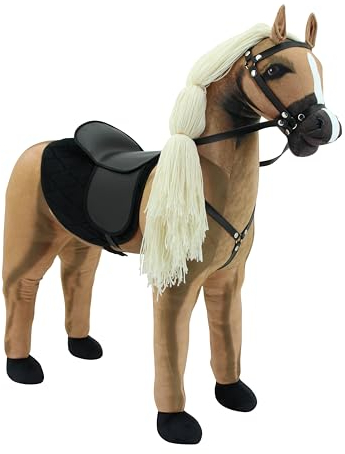 Haasenstrauch Sweety Toys 14330 Stehpferd zum Reiten- Plüschpferd Reittier Keine Montage erforderlich