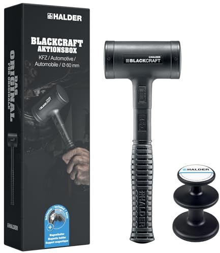 HALDER BLACKCRAFT-Aktionsbox KFZ, BLACKCRAFT-Schonhammer D60 plus Magnethalter | 3379s004