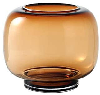 RGZFYH Vase Klare Glasvase, handgefertigt, Hydrokultur, runde Blumenvase, Behälter, dekorative Mittelstücke für Wohnzimmer, Schlafzimmer, Hochzeit, Heimdekoration Blumenvase