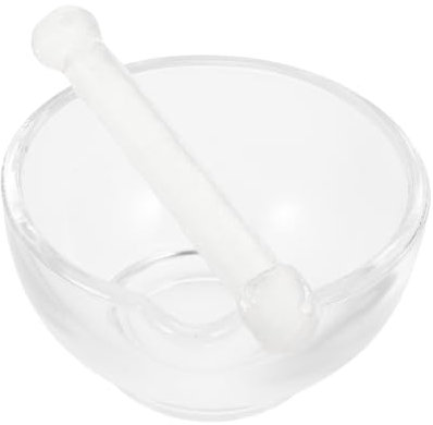 OUNONA 1 Set Molinillo de Especias para Cocina, Tazón de Molienda para Triturar Pastillas y Ajo, Utensilio de Vidrio Ergonómico y Compacto