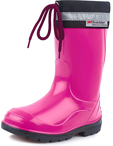 Ladeheid Kinder Gummistiefel mit Stulpe Regenstiefel für Jungen und Mädchen LA-972