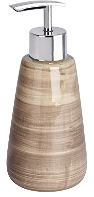 Dispensador de jabón de cerámica de color arena/beige, 8 x 8 x 17,5 cm, de Wenko Pottery 22644100