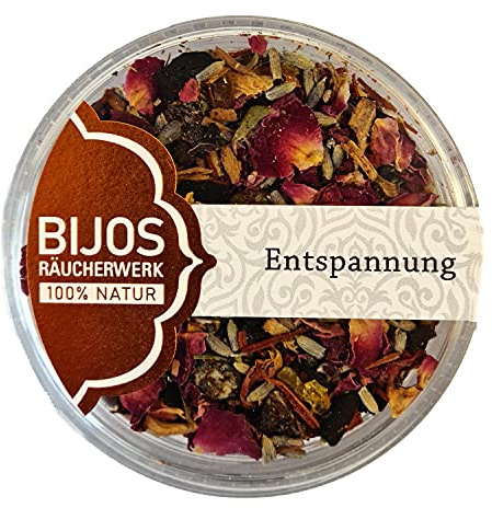 Bijos rökblandning rökelsearbete i 50 ml glas avspänning – stödjer fysisk och mental avspänning