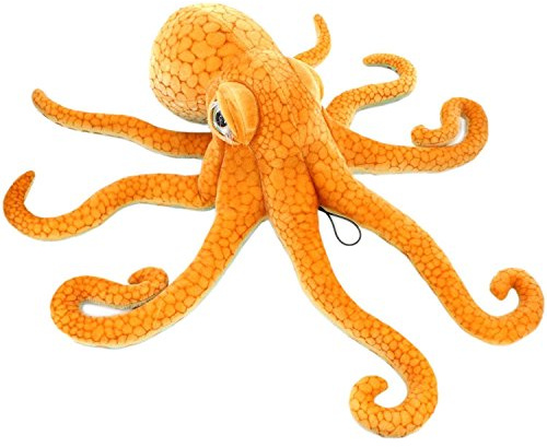 YunNasi Kuscheltier Krake Kreative Plüschtier Oktopus Kissen Naturgetreu Gestaltet, Prima als Spielzeug Geschenke für Kinder (80cm)