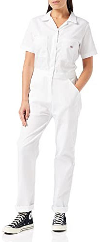 Dickies, Damen-Overall mit kurzen Ärmeln und Stretch, Farbe: Moosgrün – Größe: XS