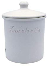 Keramik Zwiebeltopf M 12 x 16 cm (weiß)