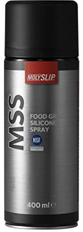 Molyslip MSS Specialist Silicone Spray Lubricant 400ml Can – Multi Purpose NSF H1 Food Grade Silicone Aerosol – Anti-Stick, Water, Chemical & Heat Resistant Silicone Spray