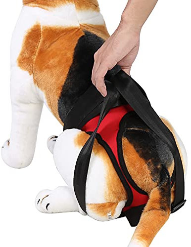 2Types Unterstützungsgeschirr für Hunde Hebehilfe Gurt Gehhilfe Heben Ziehen Weste für alte verletzte Hunde Vorder- und Rückseite(Hinteres Bein M)