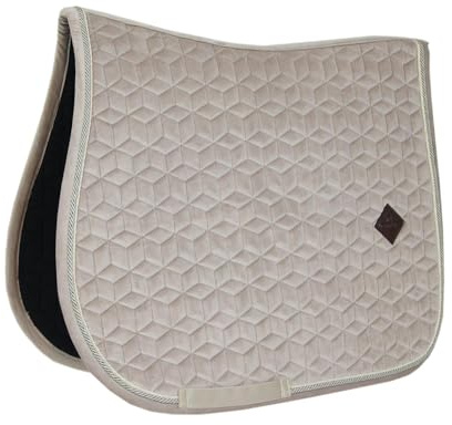 Tapis de selle FULL - Beige - Velours - Saut d'obstacles