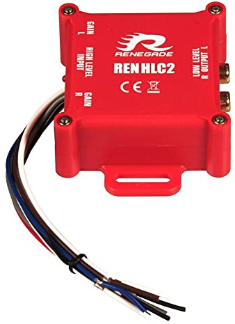 1 Renegade Ren HLC2 Adapter 2 Kanal lautsprechersignal auf Cinch wandelt verstärktes Signal in Low Level Cinch um, 1 stück